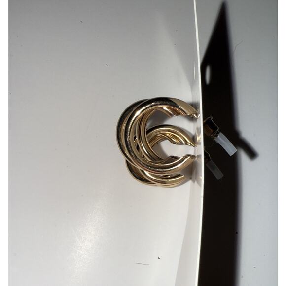 Gold Filled Multilayered Geometric Irregular Earring Studs Boho Style Earrings - Picture 2 of 3